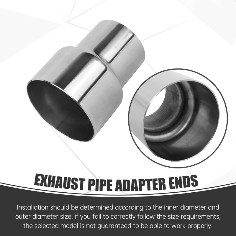 GESEXI Exhaust Adapter Connector 2.25"ID to 3"ID，Exhaust Adapter Total Length 4 "Stainless Steel Polished. - Image 5